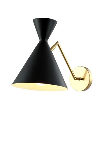 Бра JOVEN AP1 GOLD/BLACK Crystal Lux прозрачный на 1 лампа, основание золотое в стиле лофт современный  фото 2